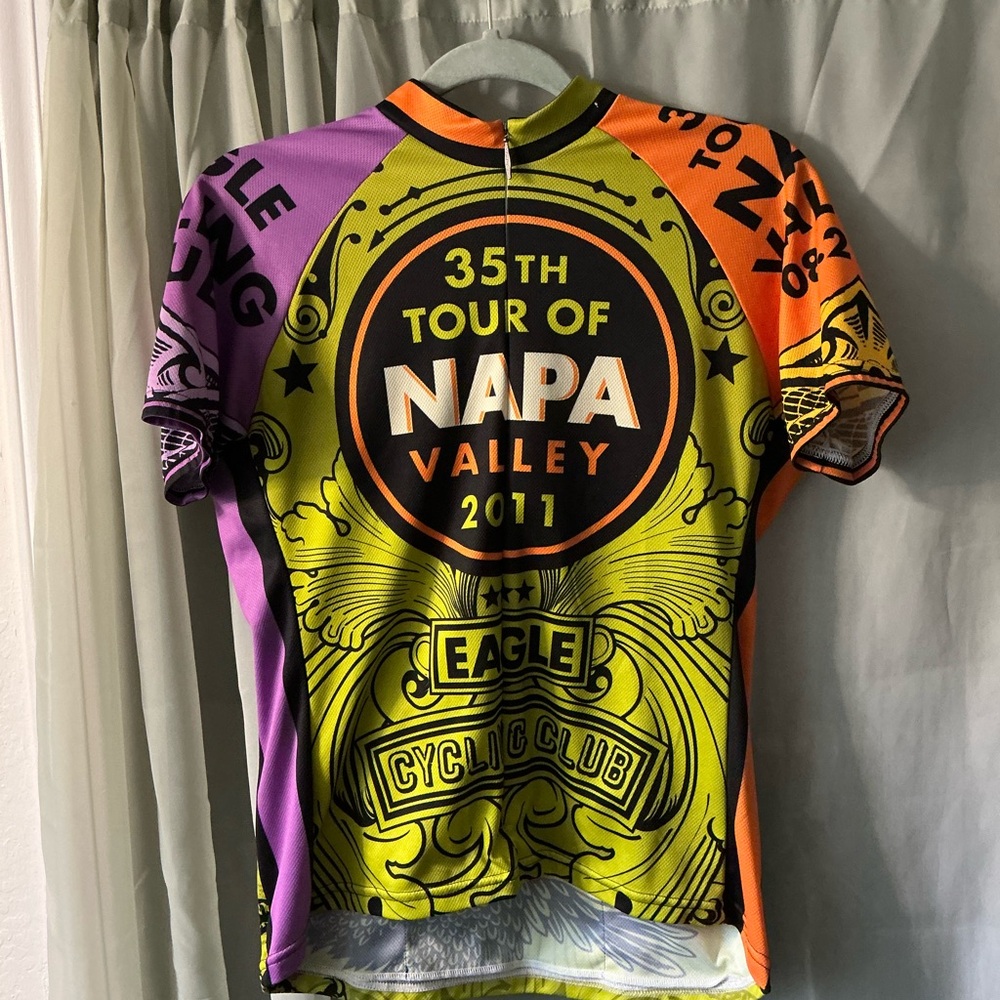 Cycling jersey women’s size medium - Purple, Yellow, Orange